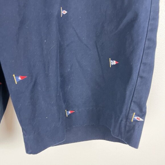 VTG Polo Ralph Lauren Embroidered Chino Shorts sz 36 Nautical Preppy Ivy League - Picture 2 of 9